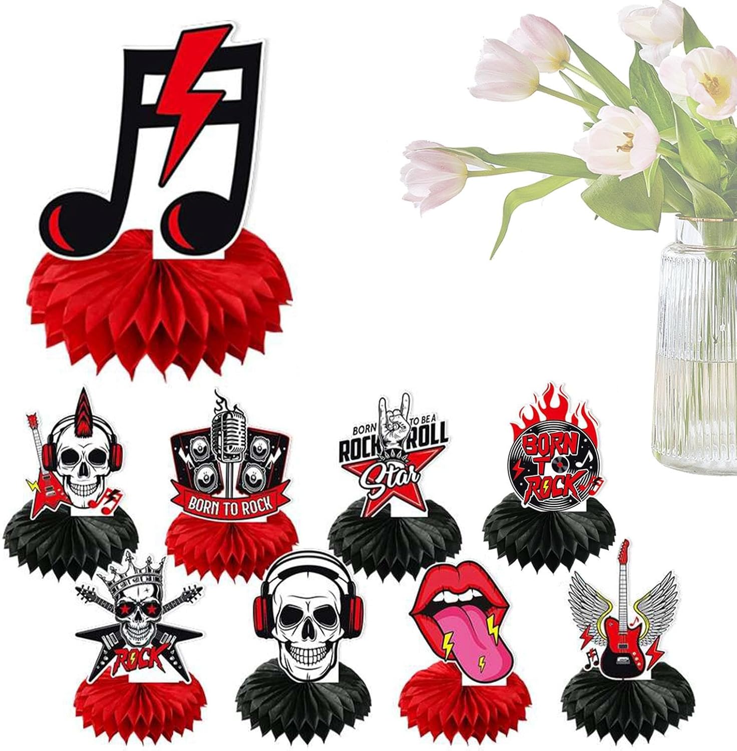 Centros de Mesa Rock and Roll - Suministros de Fiesta