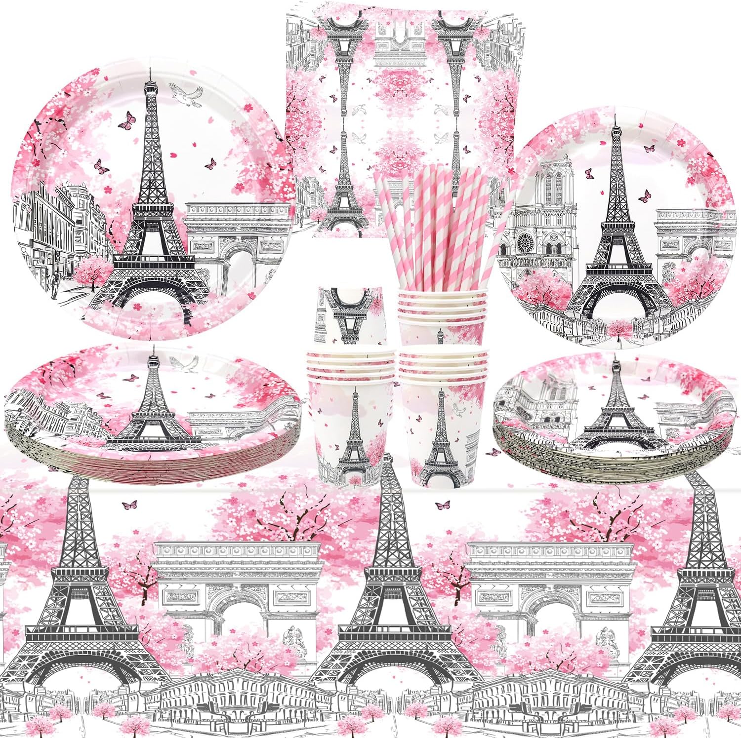 LSJDEER Torre Eiffel Party Supplies