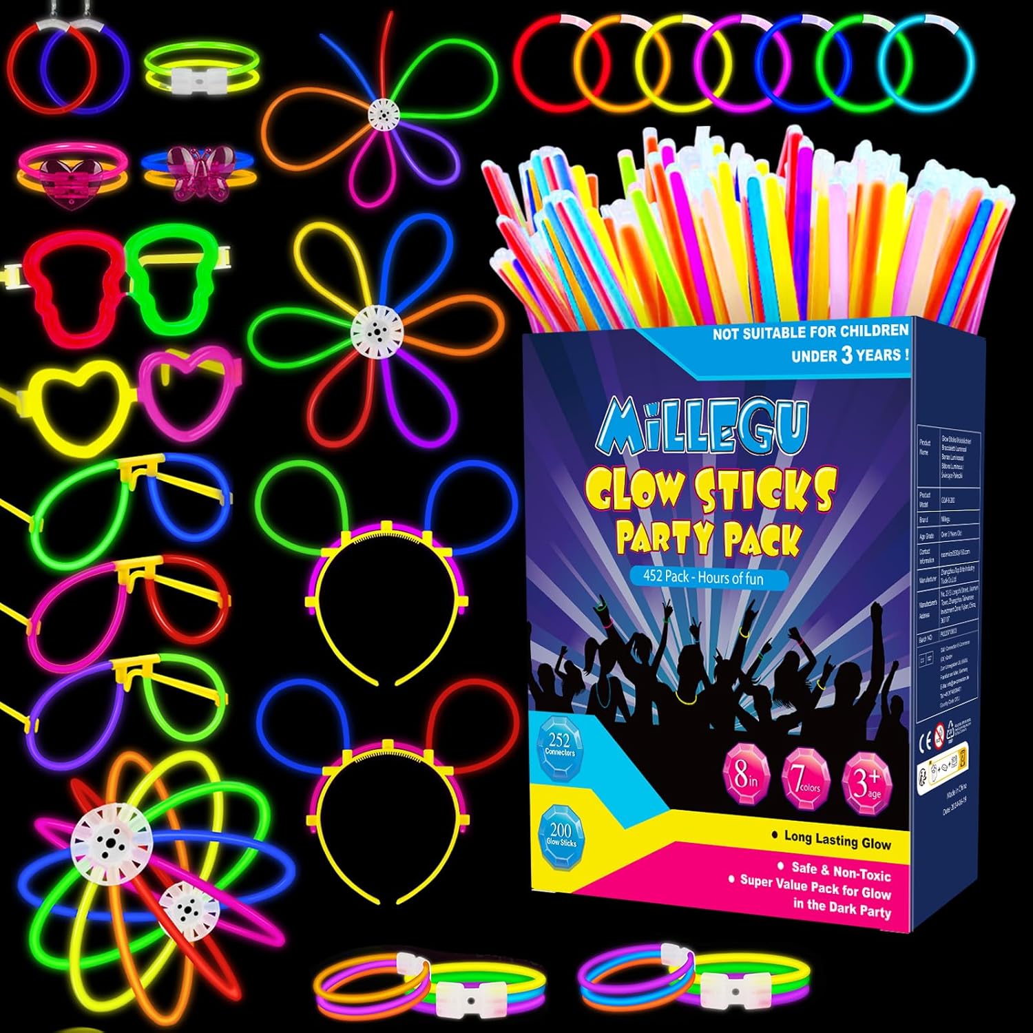 Pulseras Luminosas Multicolor