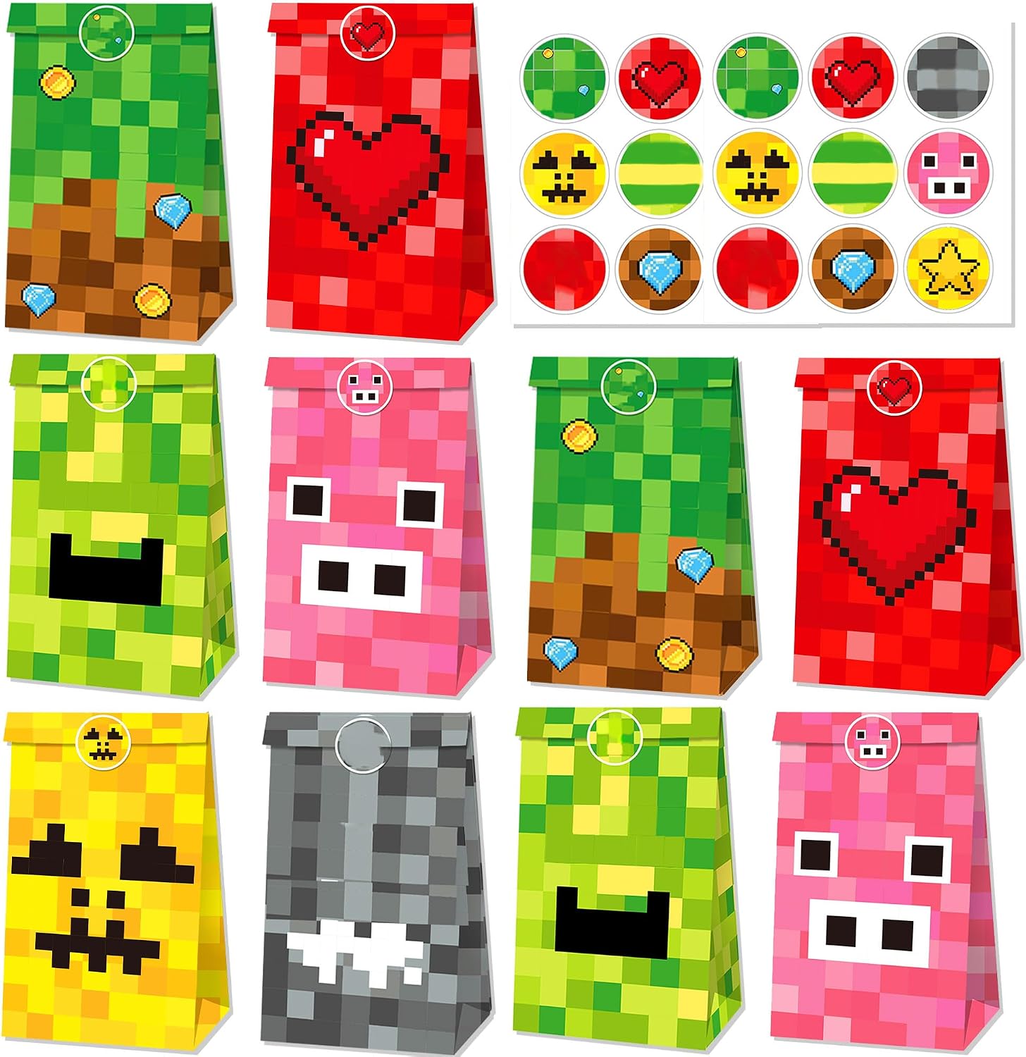 Borsa regalo di Minecraft, pacco da 5
