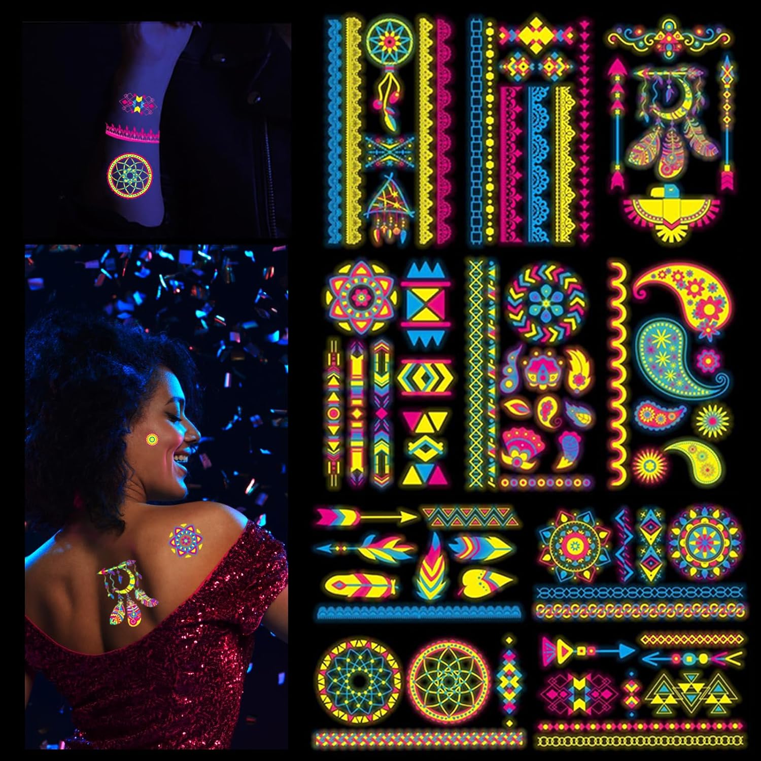 Tatuajes Temporales de Neón