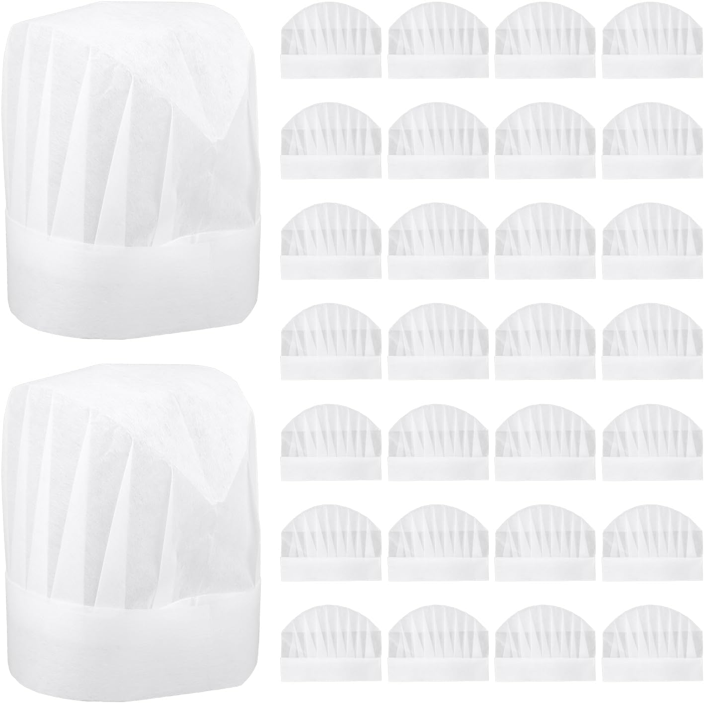 BOXOB 30uds Gorros de Chef para Niños