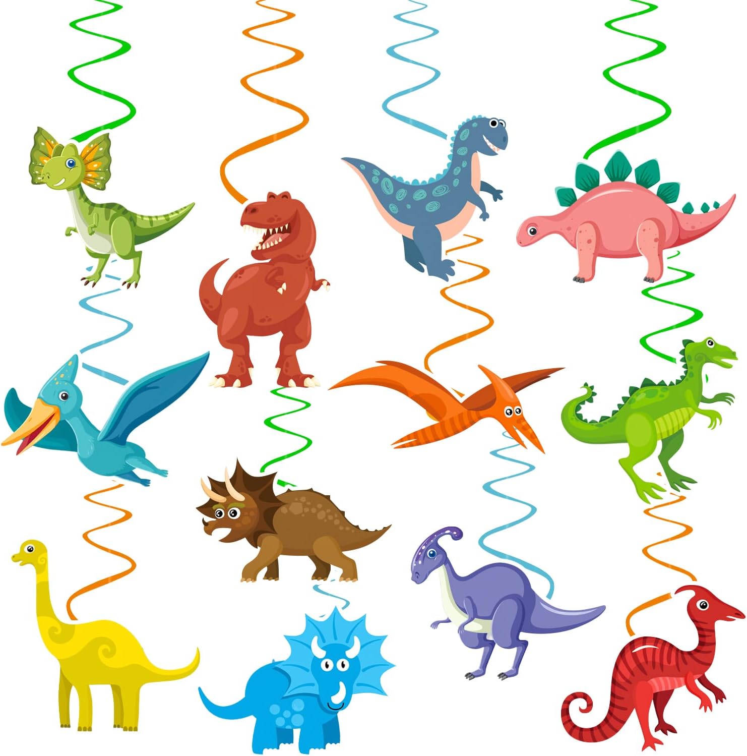 Espirales Colgantes de Dinosaurios