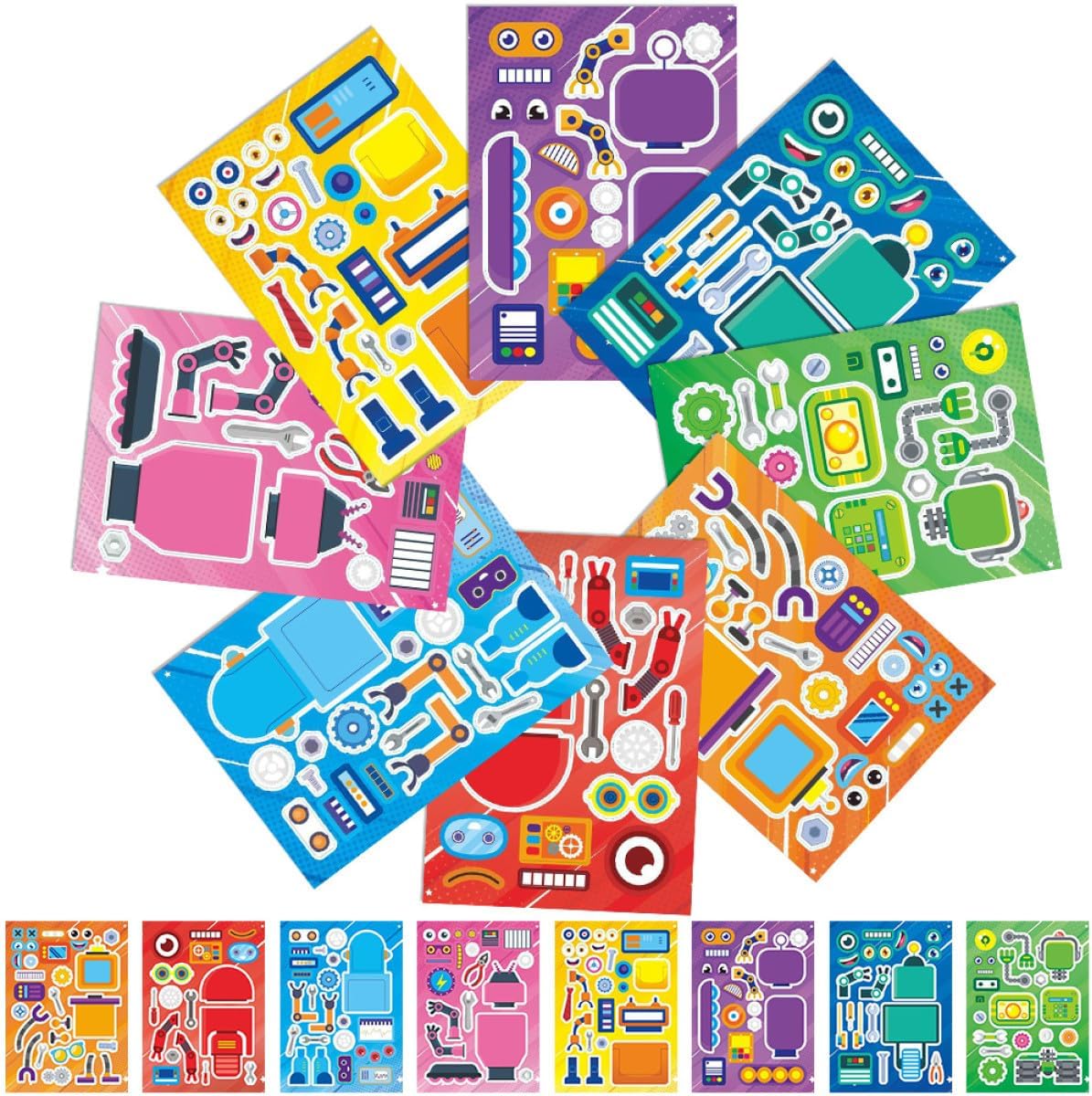 Homoyoyo Pegatinas de Robots para Fiestas Infantiles