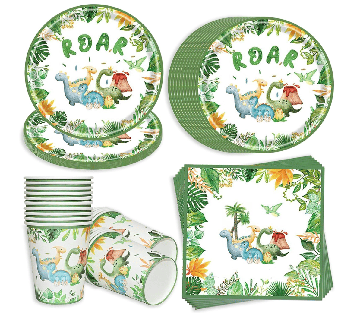 Vajilla Dinosaurios para Cumpleaños