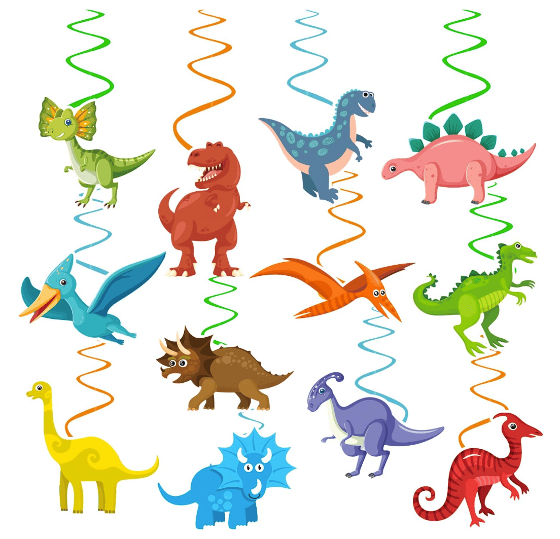 Espirales Colgantes de Dinosaurios