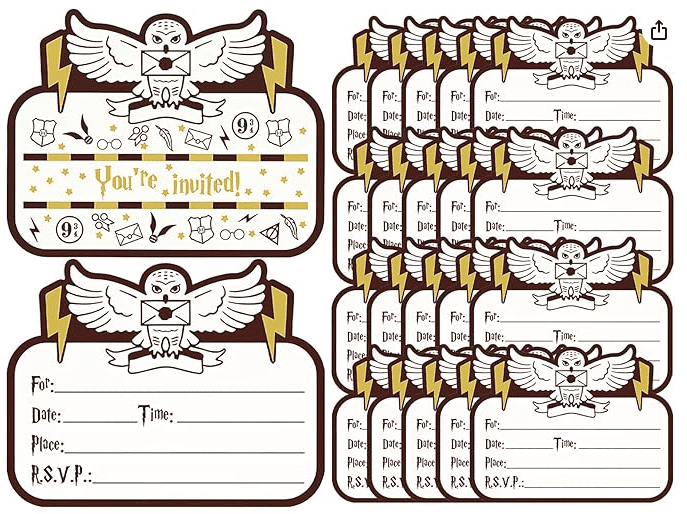 Invitaciones de Cumpleaños Harry Potter