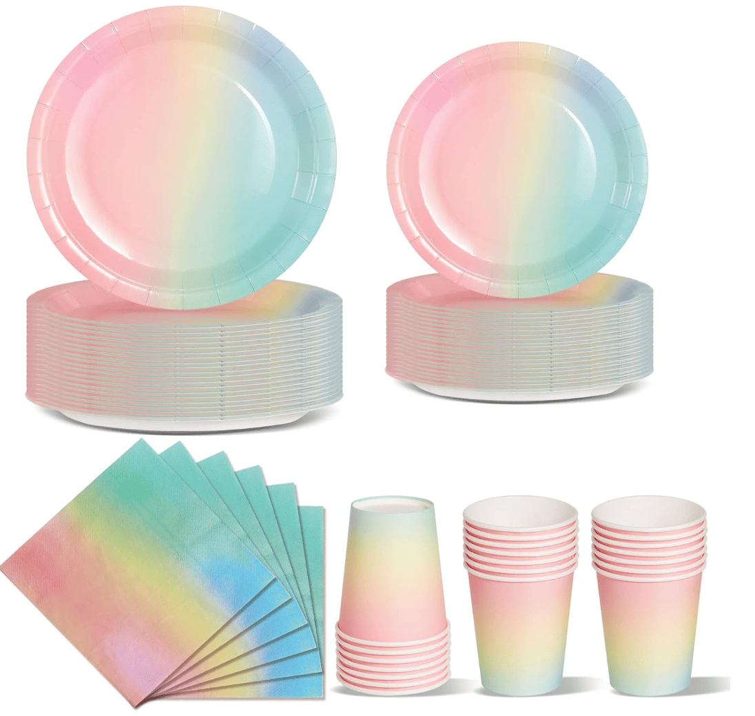 Set de Vajilla Arcoíris
